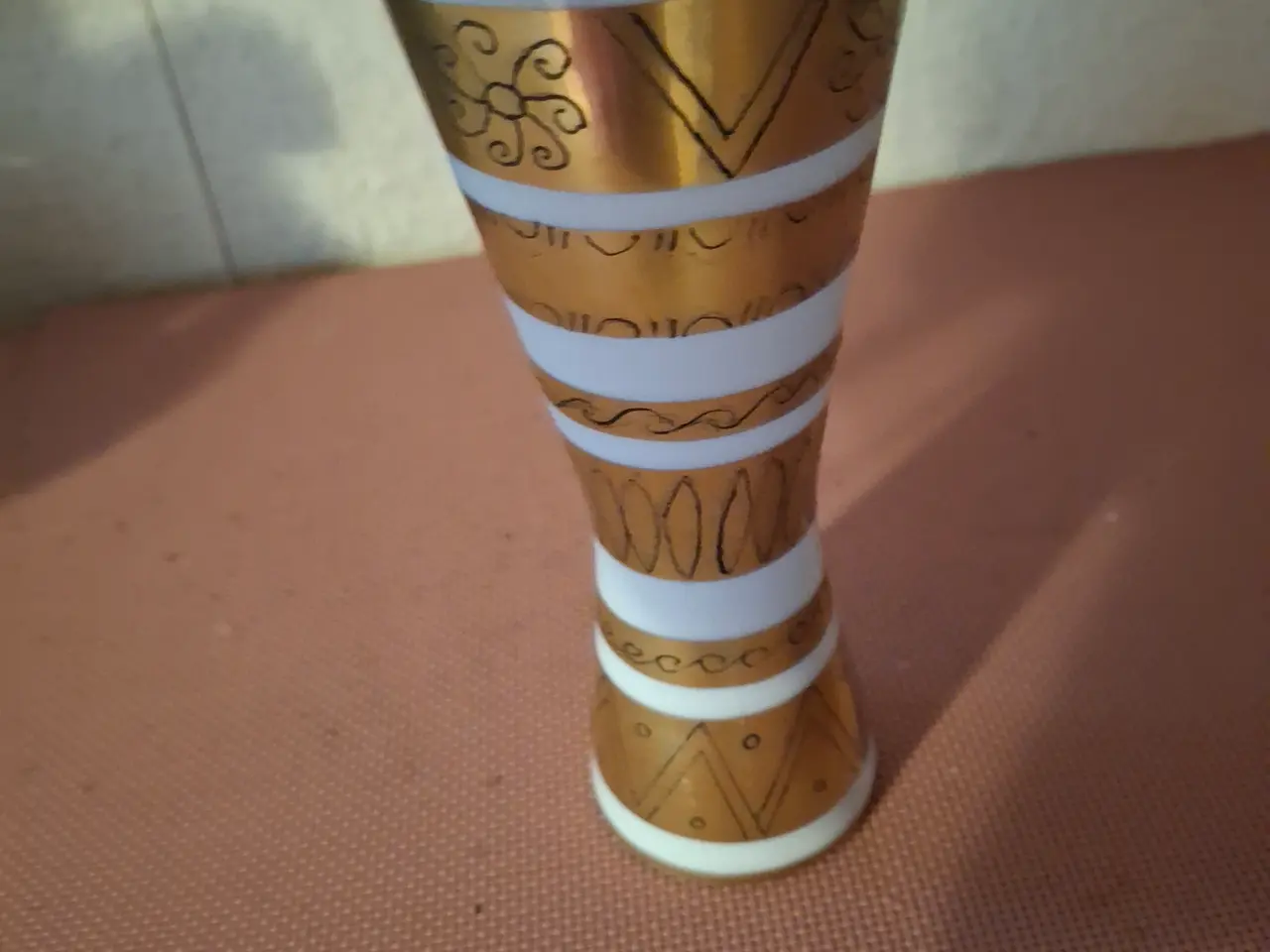 Billede 1 - Smuk guld hvid vase