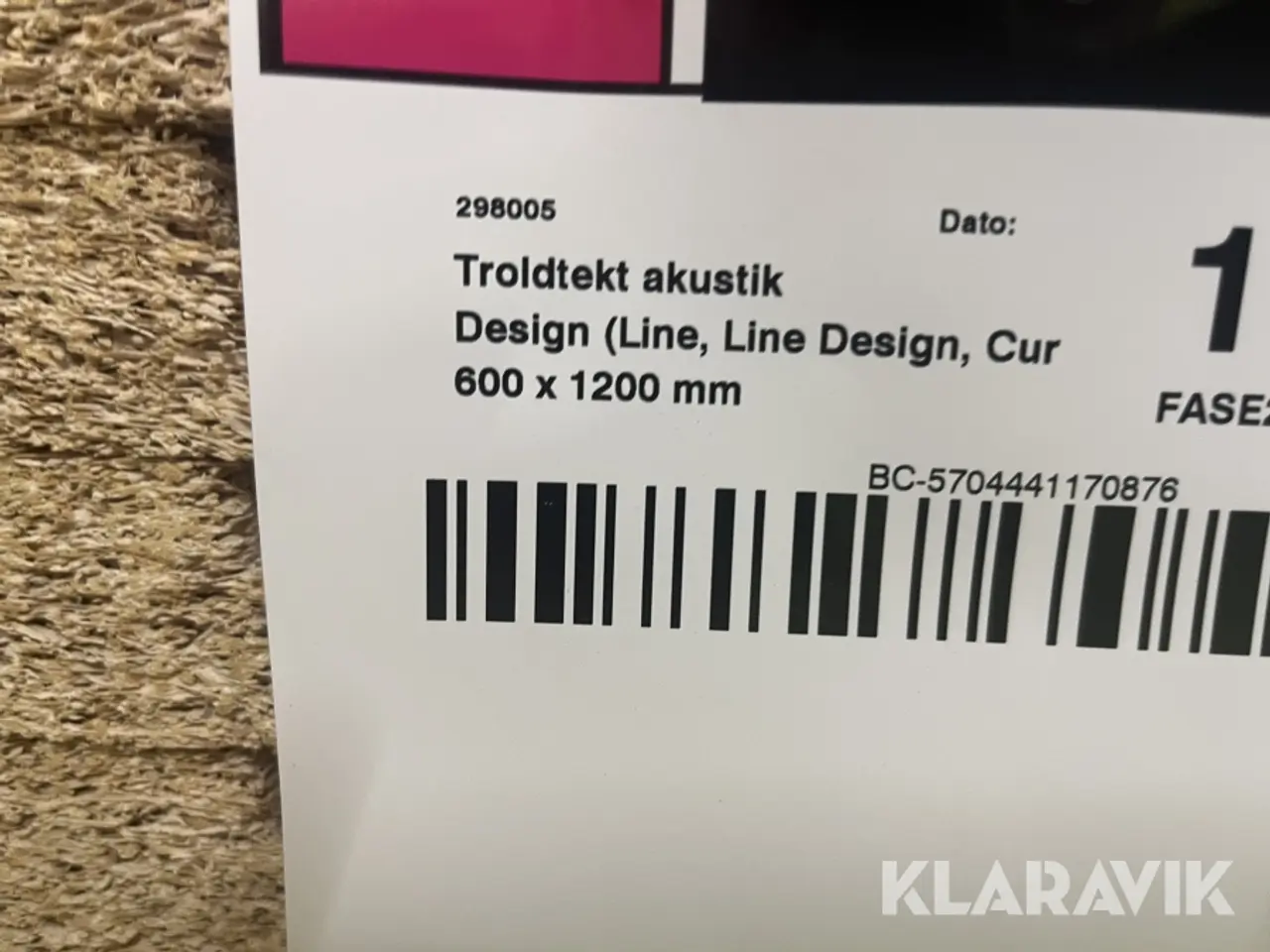 Billede 4 - Troldtekt Line Design Natur 340 styk