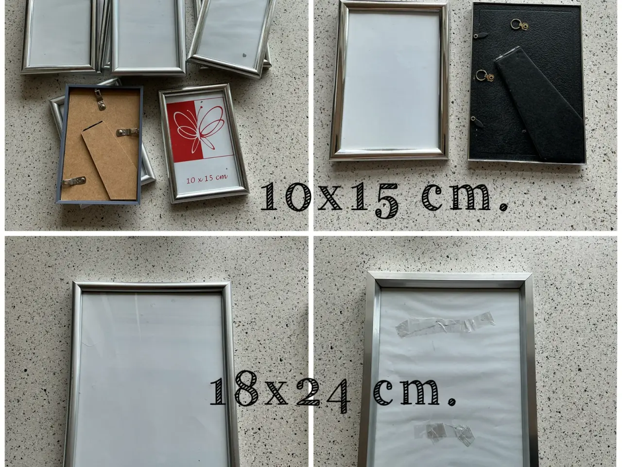 Billede 1 - Rammer 10x15 cm.  & 18x24 cm. samlet 13 stk.
