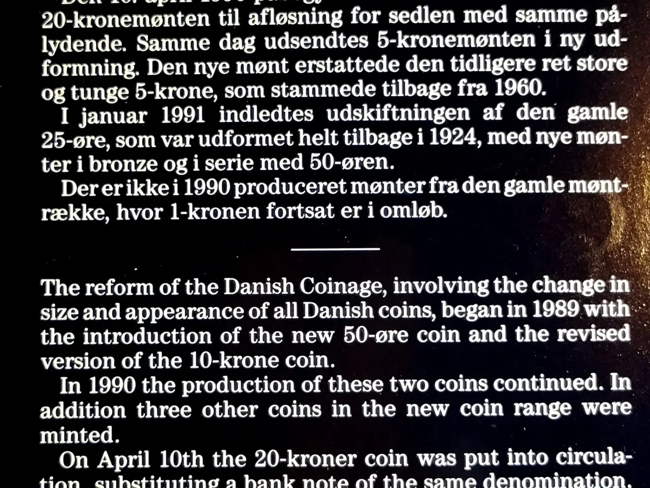 Billede 4 - DET KGL MØNTSÆT 1990 med 20 krone 1990 Mar 50 År