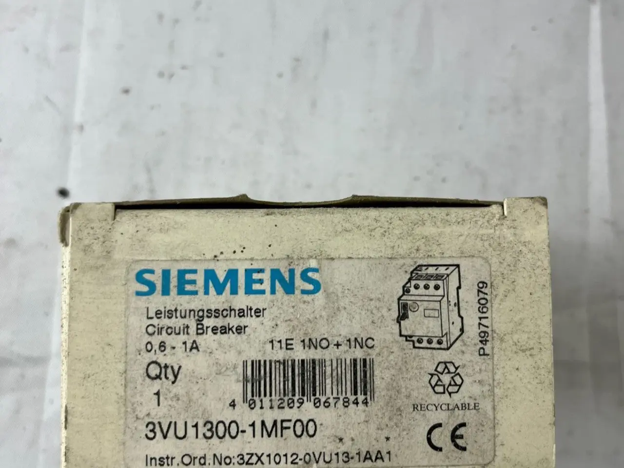 Billede 3 - Siemens 3VU1300‑1MF00 Motor Protection 0.6–1A