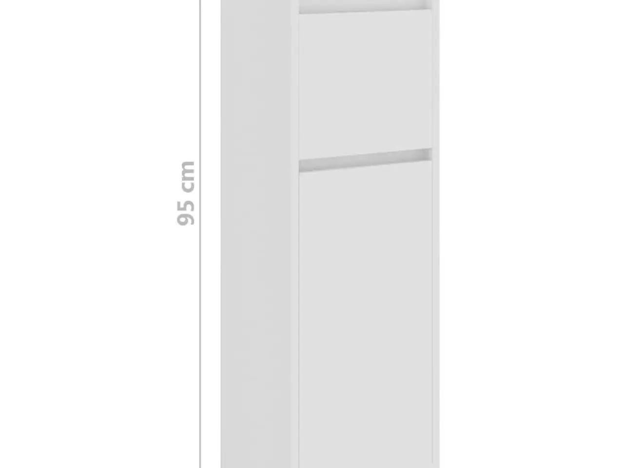 Billede 9 - Badeværelsesskab 30×30×95 cm i hvidt konstrueret træ
