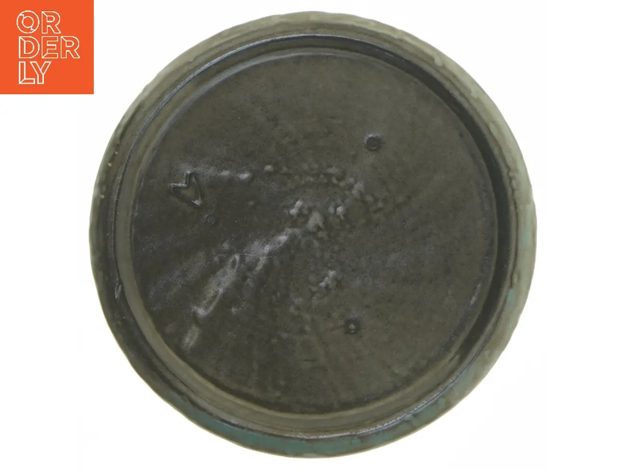 Billede 4 - Brun keramisk vase med reliefmotiv 21 cm (str. 21 cm)