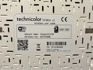 Technicolor WiFi router