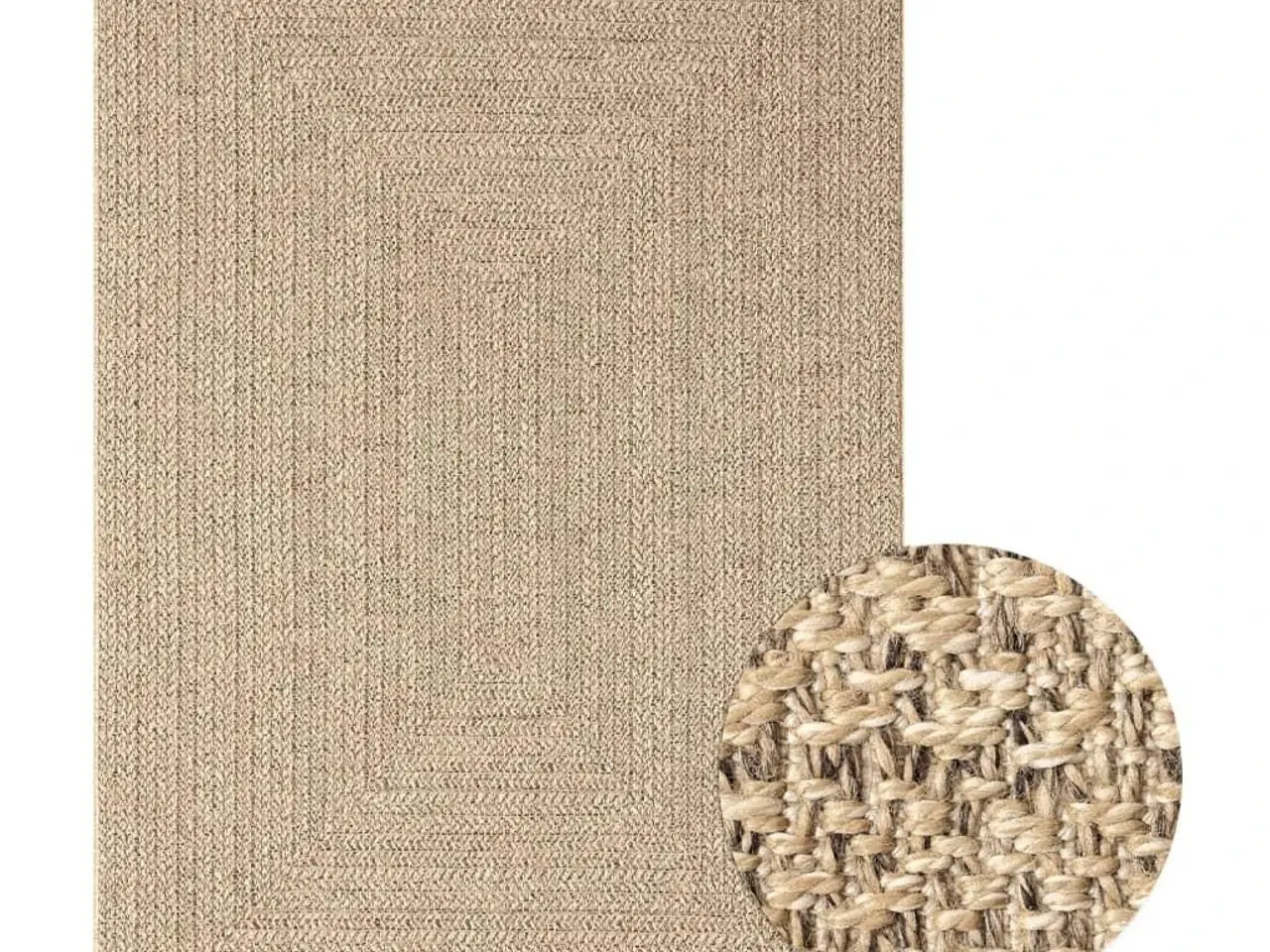 Billede 2 - Gulvtæppe ZIZUR 140x200 cm jute-look indendørs og udendørs