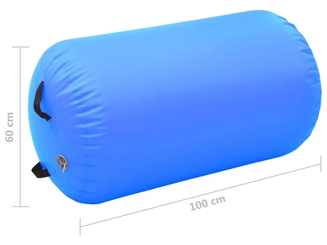 Billede 10 - Oppustelig gymnastikrulle 100 x 60 cm - blå