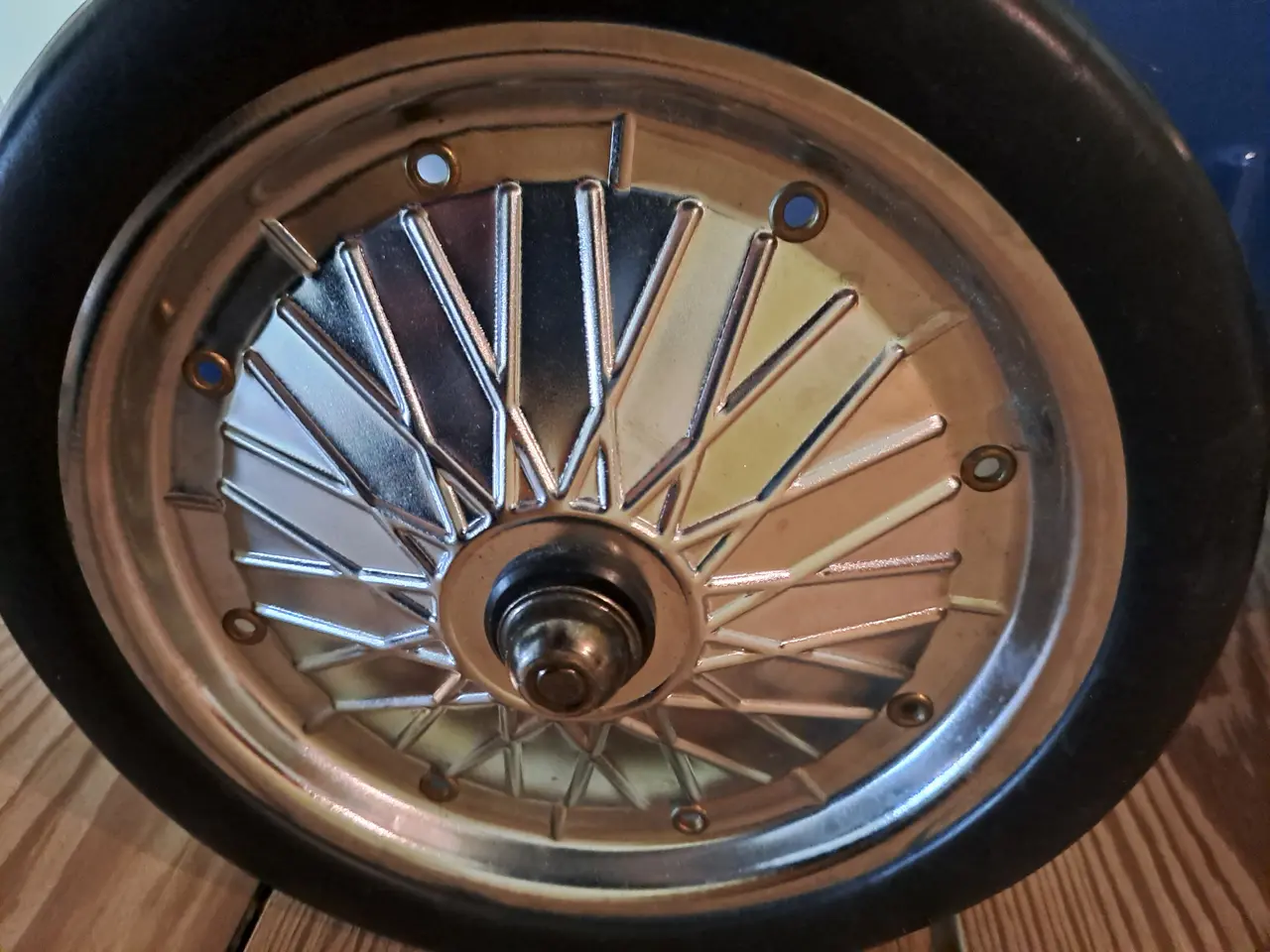 Billede 5 - Vilac - Vintage Gåbil Racer i metal, Blå