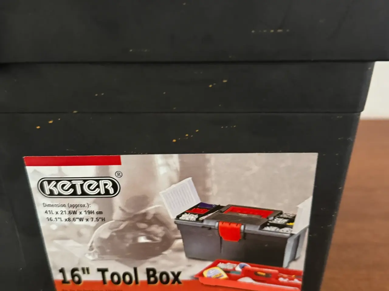Billede 3 - Keter 16" værktøjskasse sort/rød