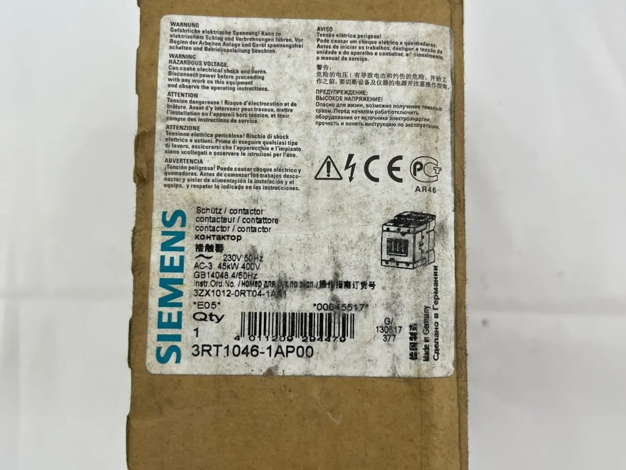 Billede 3 - Siemens Sirius 3RT1046-1AP00 kontaktor 95A 45kW AC