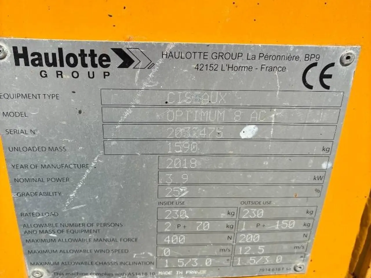 Billede 4 - Haulotte Optimum 8