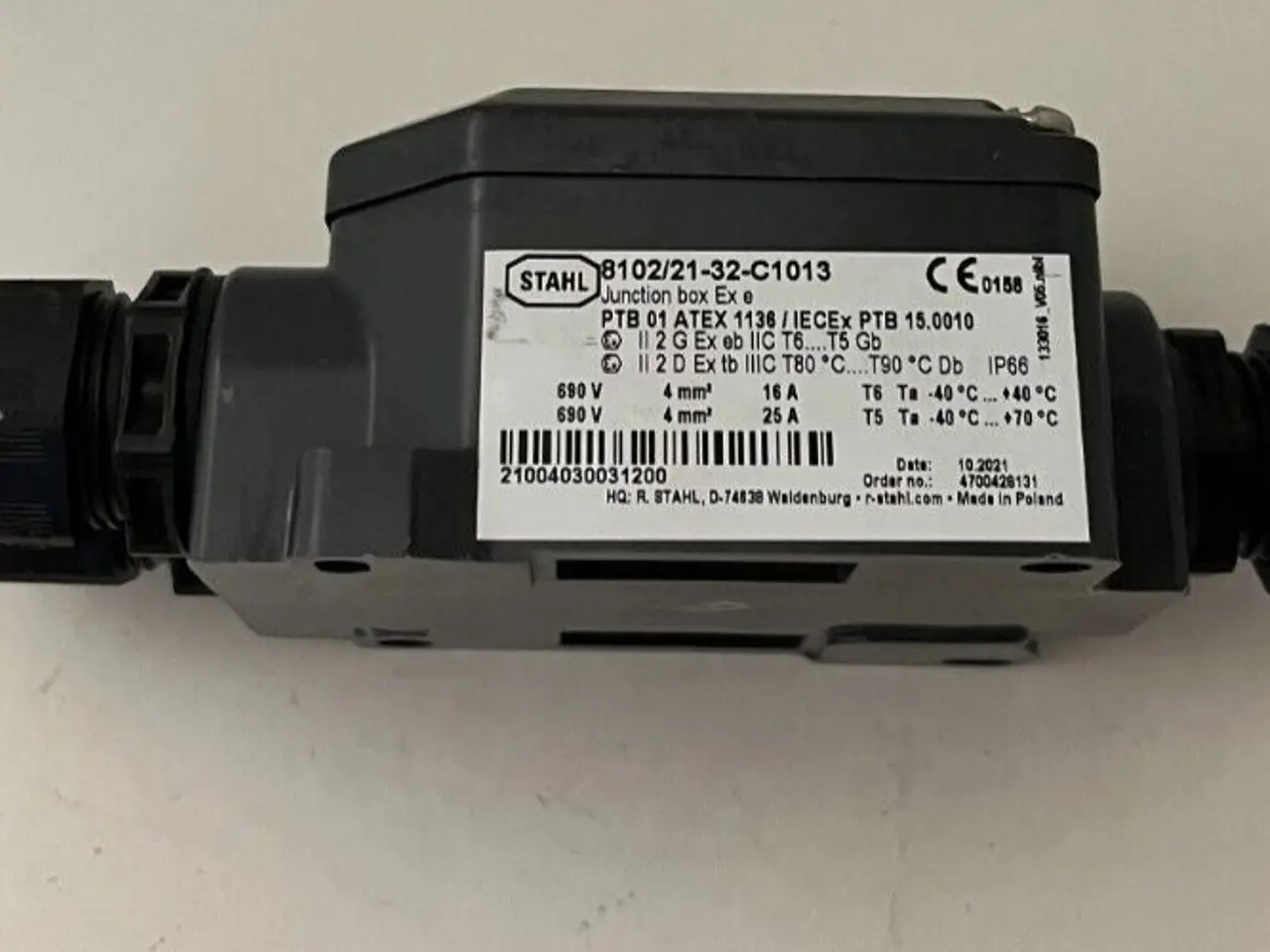 Billede 2 - R. STAHL 8102/21-32-C1013 ATEX Junction Box Ex e -