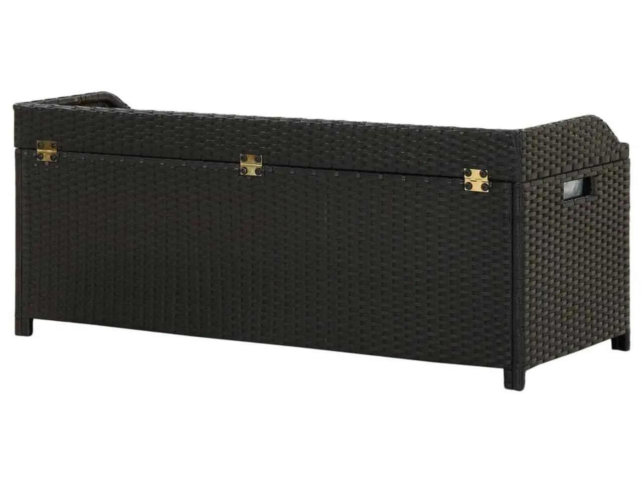 Billede 6 - Havebænk med opbevaring 120 cm polyrattan sort