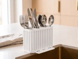 Bestikholder / Bestikkurv med indbygget afløb