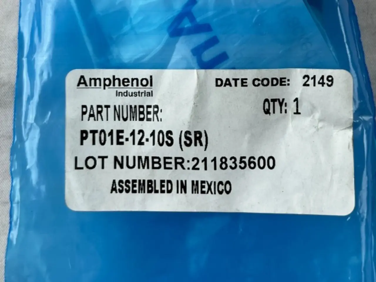 Billede 1 - Amphenol PT01E-12-10S(SR) Circular MIL stik 10 Way