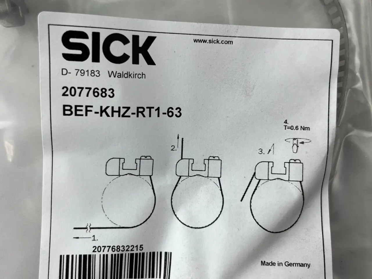 Billede 1 - SICK BEF‑KHZ‑RT1‑63 Mounting Bracket 32–63 mm
