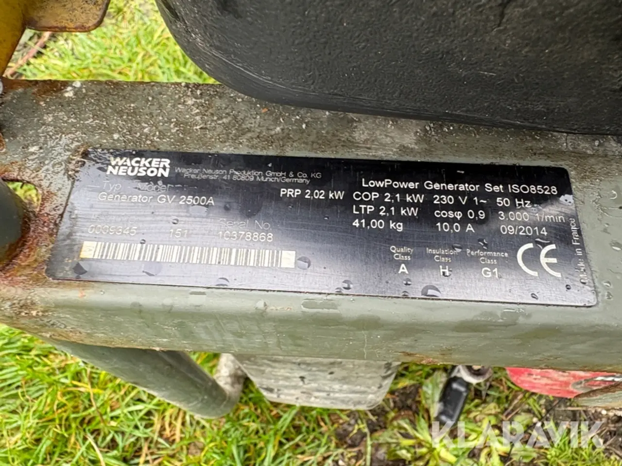 Billede 9 - Generator Wacker Neuson Gv2500 - benzindrevet