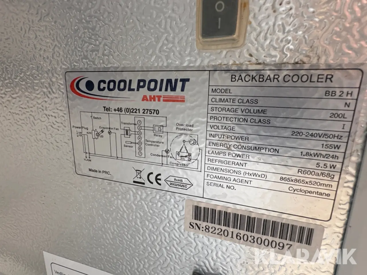 Billede 8 - Displaykøleskab Coolpoint BB 2 H med fører