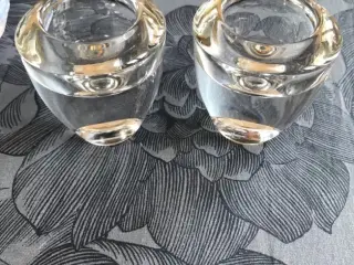 Glas lysestager fra royal Copenhagen