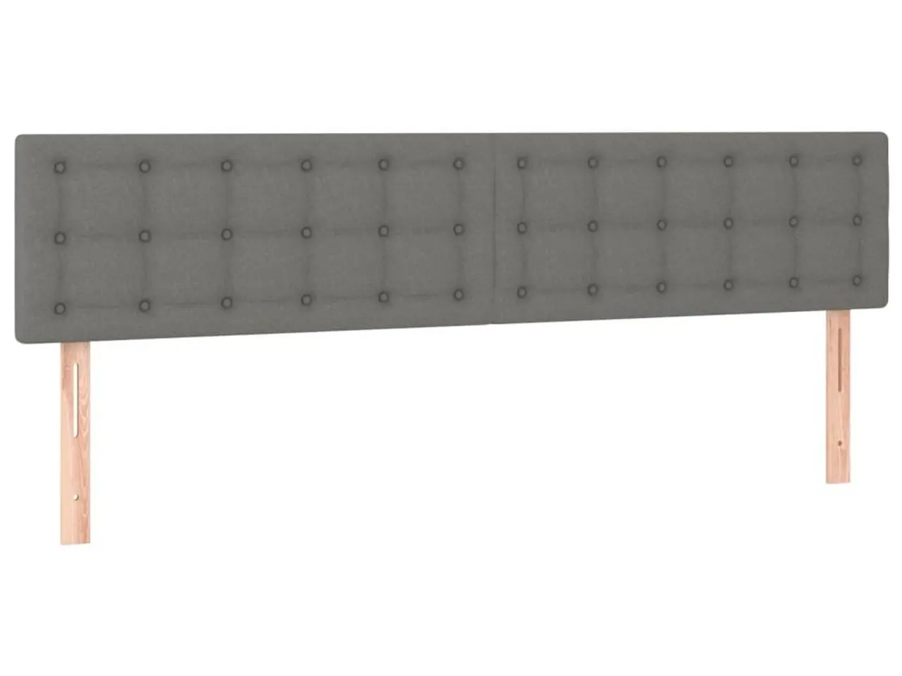 Billede 2 - Sengegavl i stof 180 × 5 × 78/88 cm - mørkegrå, højdejusterbar
