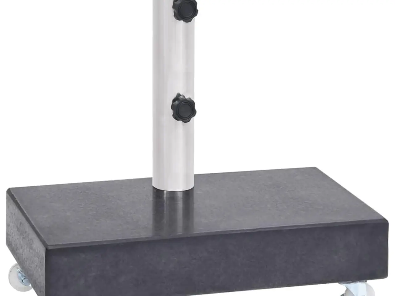 Billede 1 - Parasolfod i granit med hjul 45×25×8 cm - sort, 25 kg