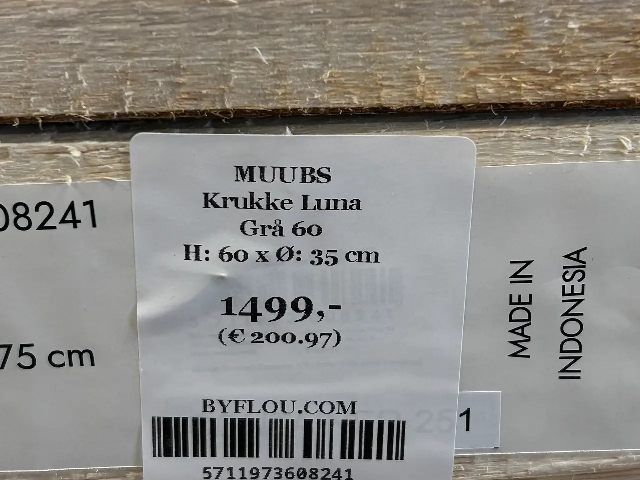 Billede 3 - Krukke MUUBS Luna Grey 60