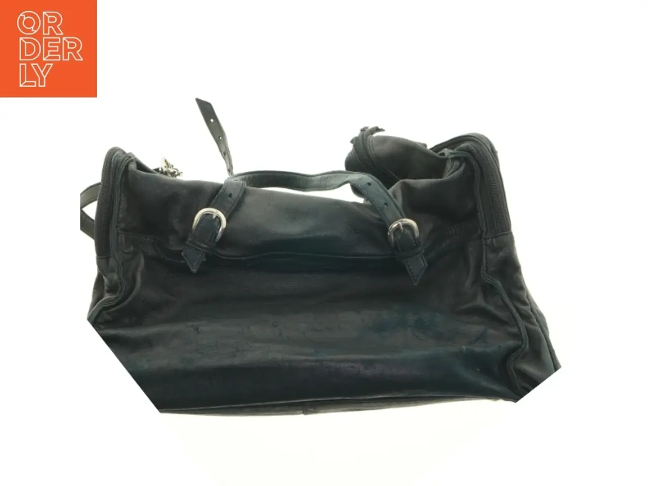 Billede 1 - Sort weekendtaske i læderlook (str. 53 x 33 cm)