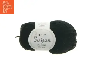Sort bomuldsgarn fra Drops (str. 160 m 3 mm)