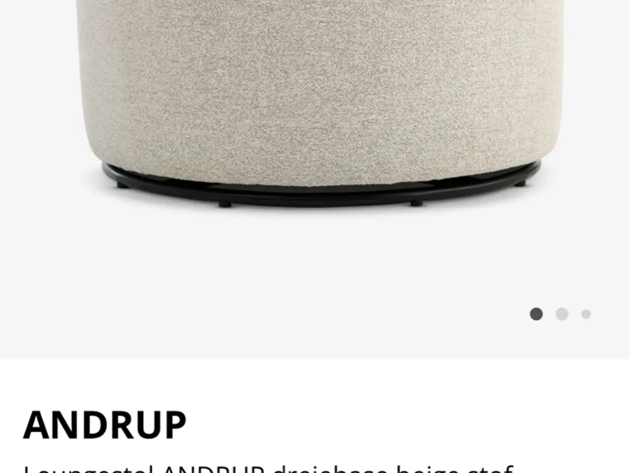 Billede 2 - Loungestol med drejebase