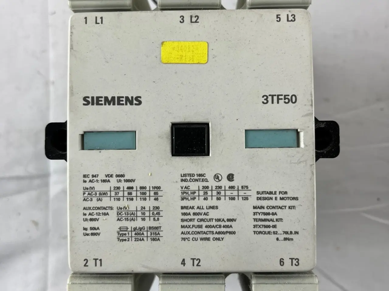 Billede 2 - Siemens 3TF50 World Series Power kontaktor 3-Pole
