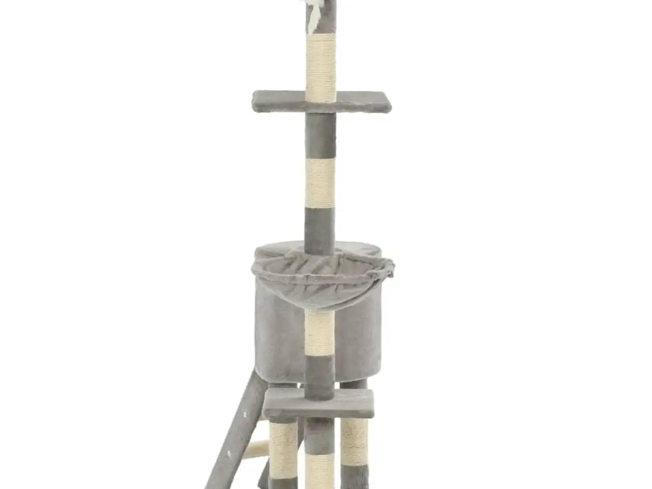 Billede 5 - Kradsetræ til katte med sisal-kradsestolper 138 cm - grå