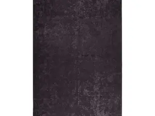 Gulvtæppe 120x180 cm skridsikkert og vaskbart antracitgrå