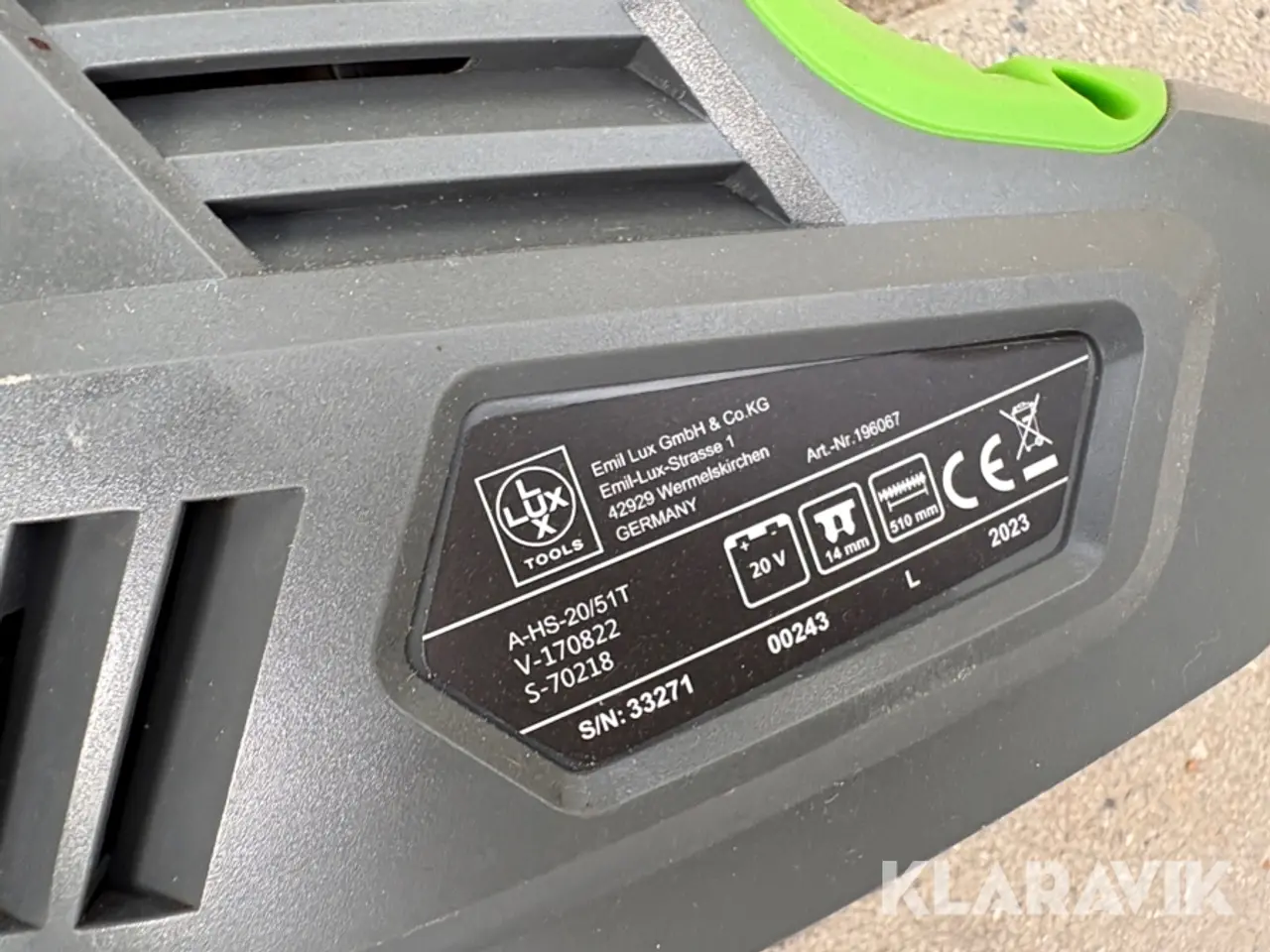 Billede 10 - Hækkeklipper Lux Tools A-HS-20/51T