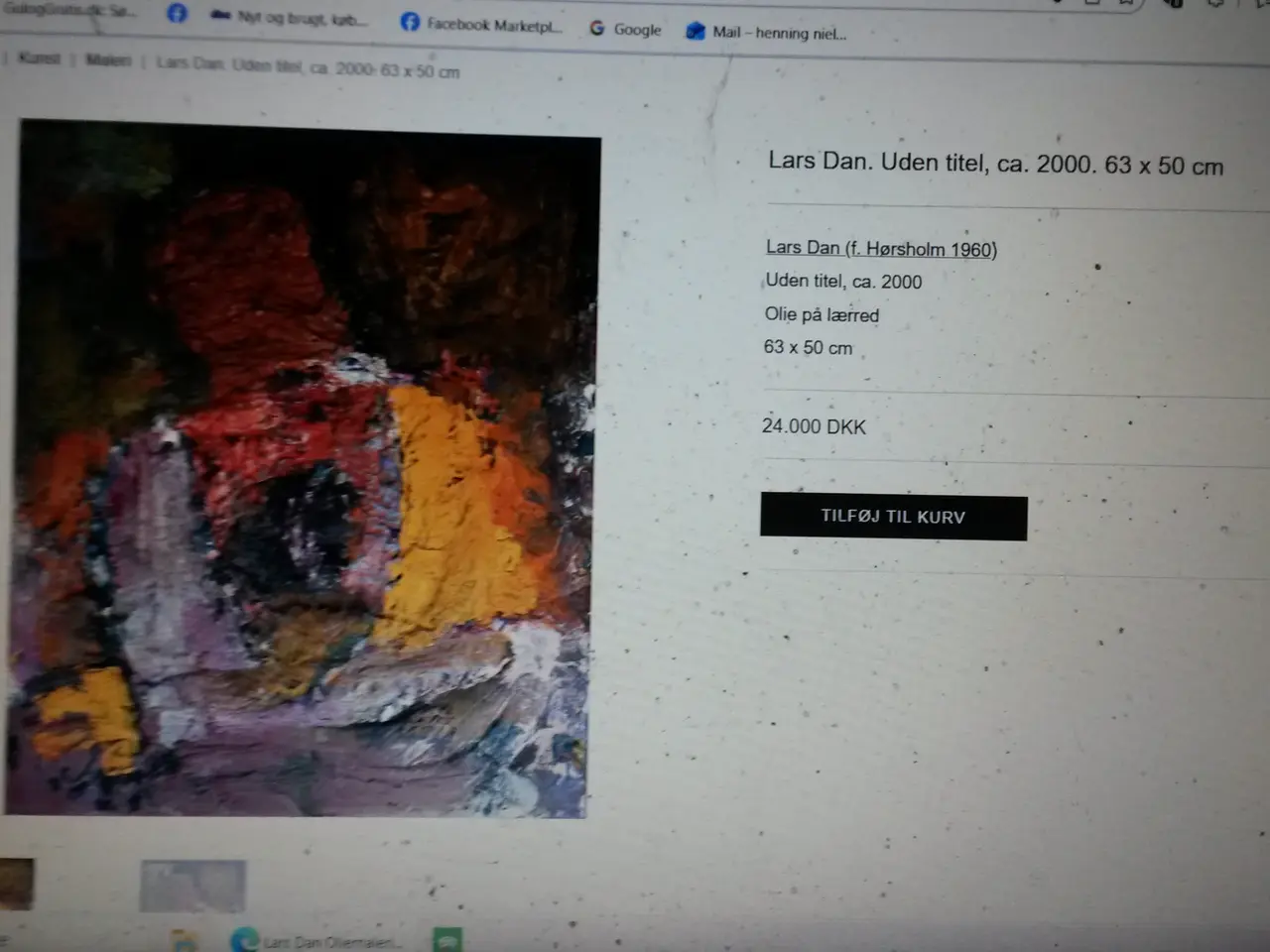 Billede 4 - unikt værk af lars dan på 60-50 cm