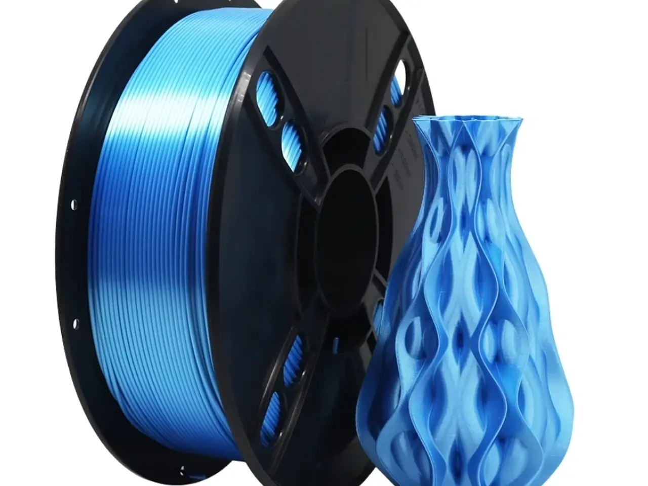 Billede 1 - SKILPRO - Silk PLA++ Filament - Silk blue - 1kg