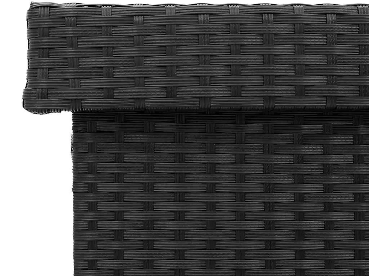 Billede 10 - Opbevaringsboks med hjul i polyrattan - 160 × 55 × 75 cm, sort