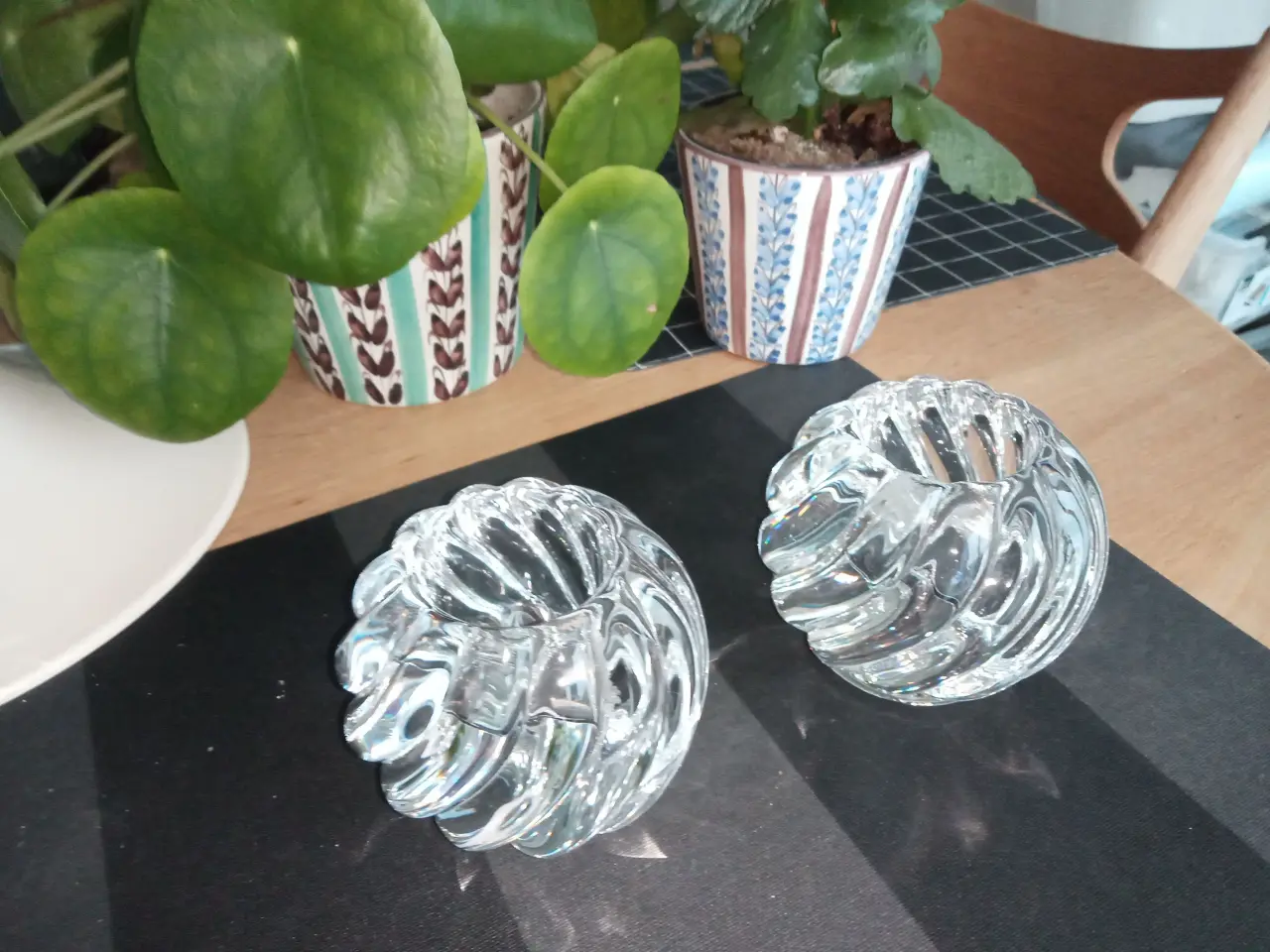 Billede 2 - Flotte fyrfadsstager i klar glas