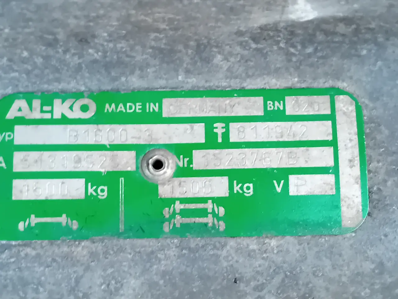 Billede 4 - Alko 1500 kg aksel med bremser