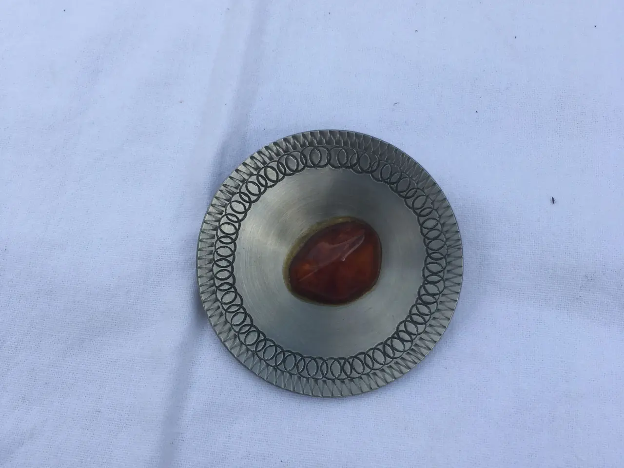 Billede 4 - Broche tin & rav