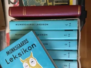 Munksgaards Leksikon b. 1-6, Atlas. Giv bud.