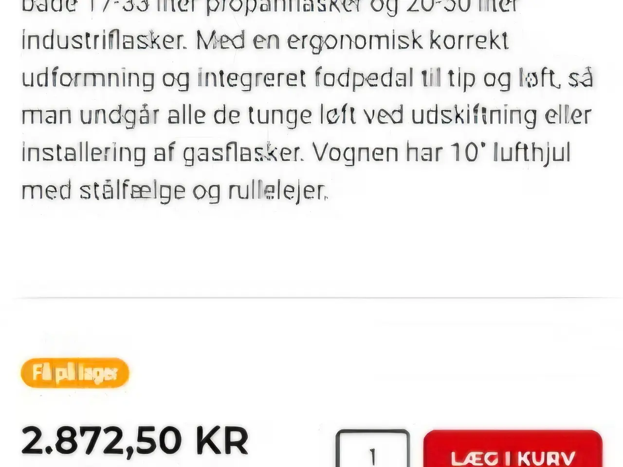 Billede 3 - Gasvogne til gasflasker
