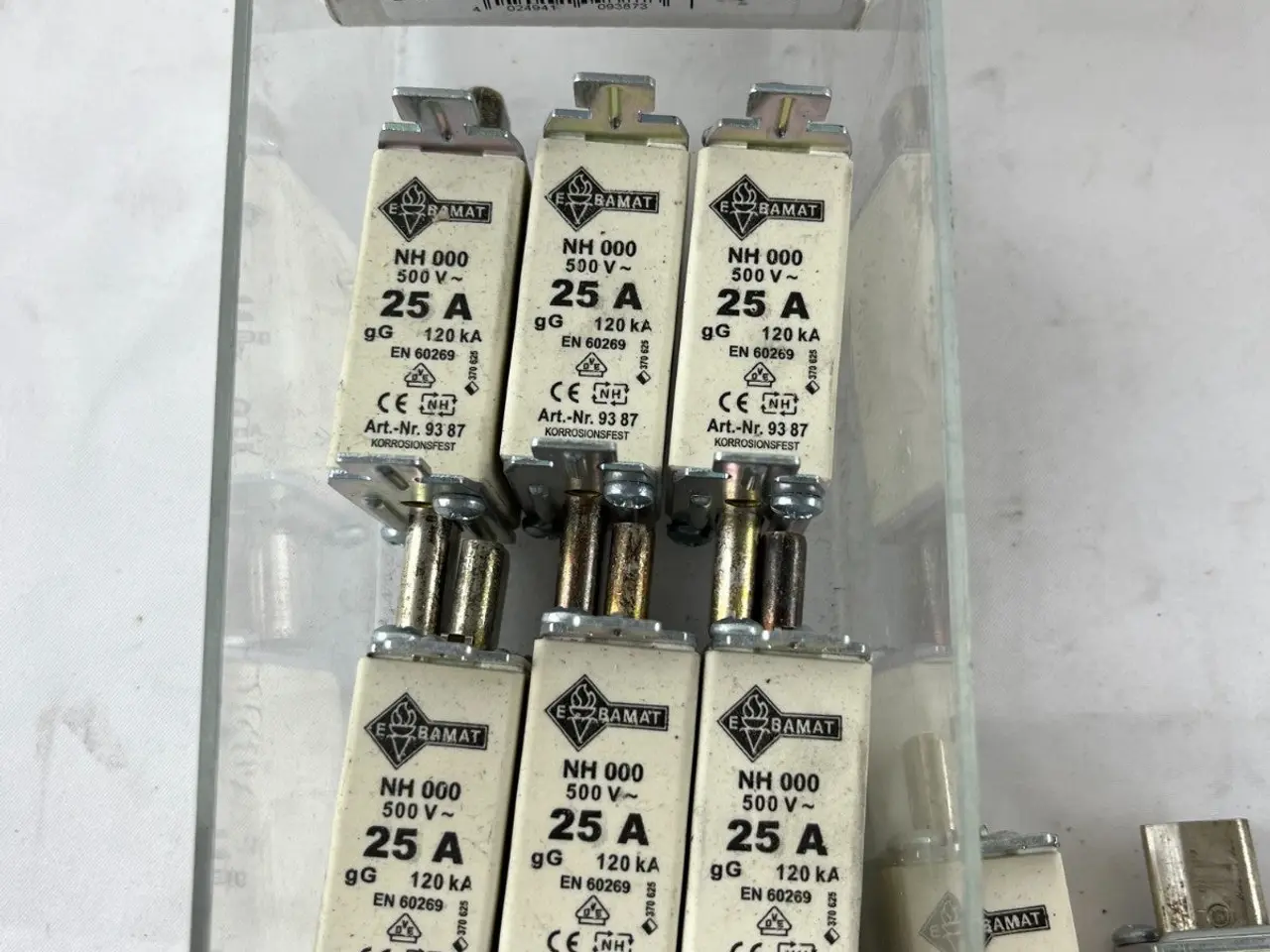 Billede 7 - parti 13x NH000 25A 500V gG sikringer Bals E‑BAMAT