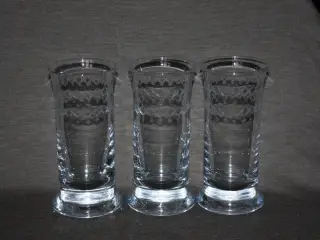 Holmegaard nr. 5 glas højde 16 cm med slibninger