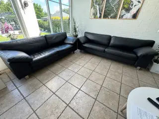 Lædersofa sæt. 