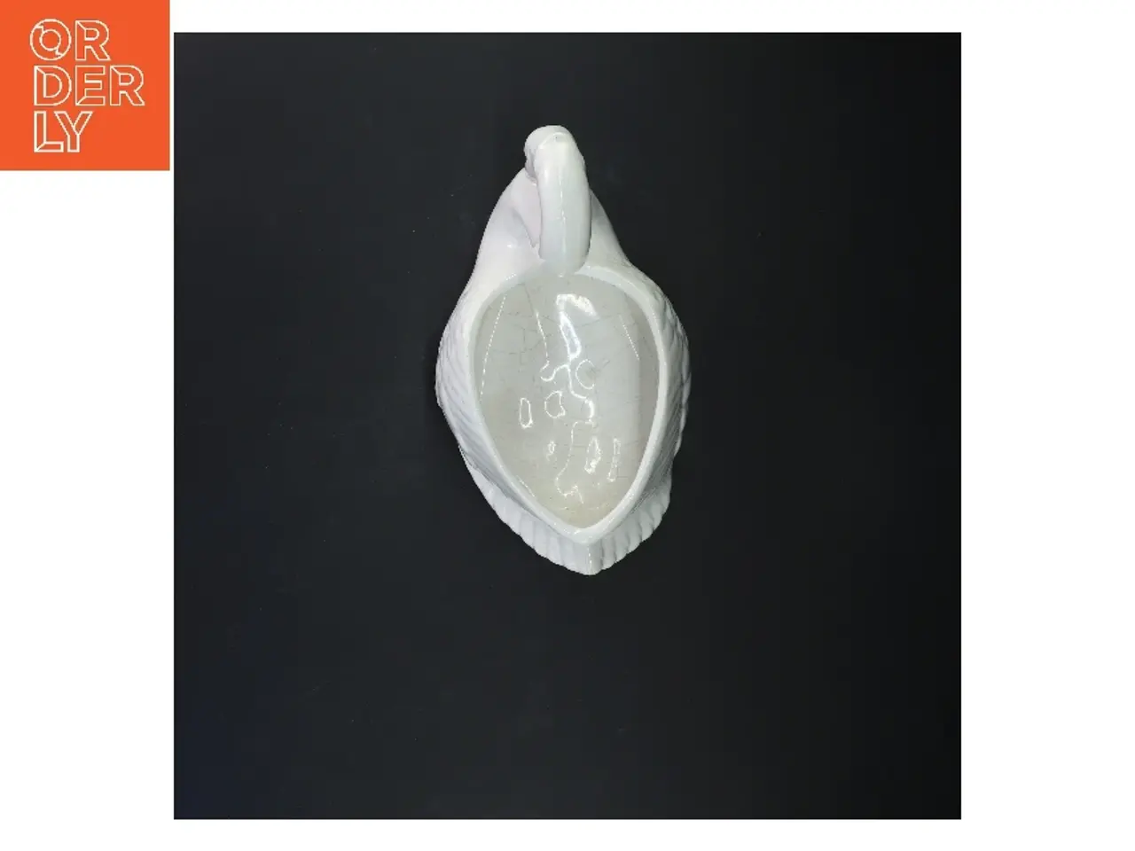 Billede 4 - Stor svane vase, hvid (str. 20x13x16 cm)