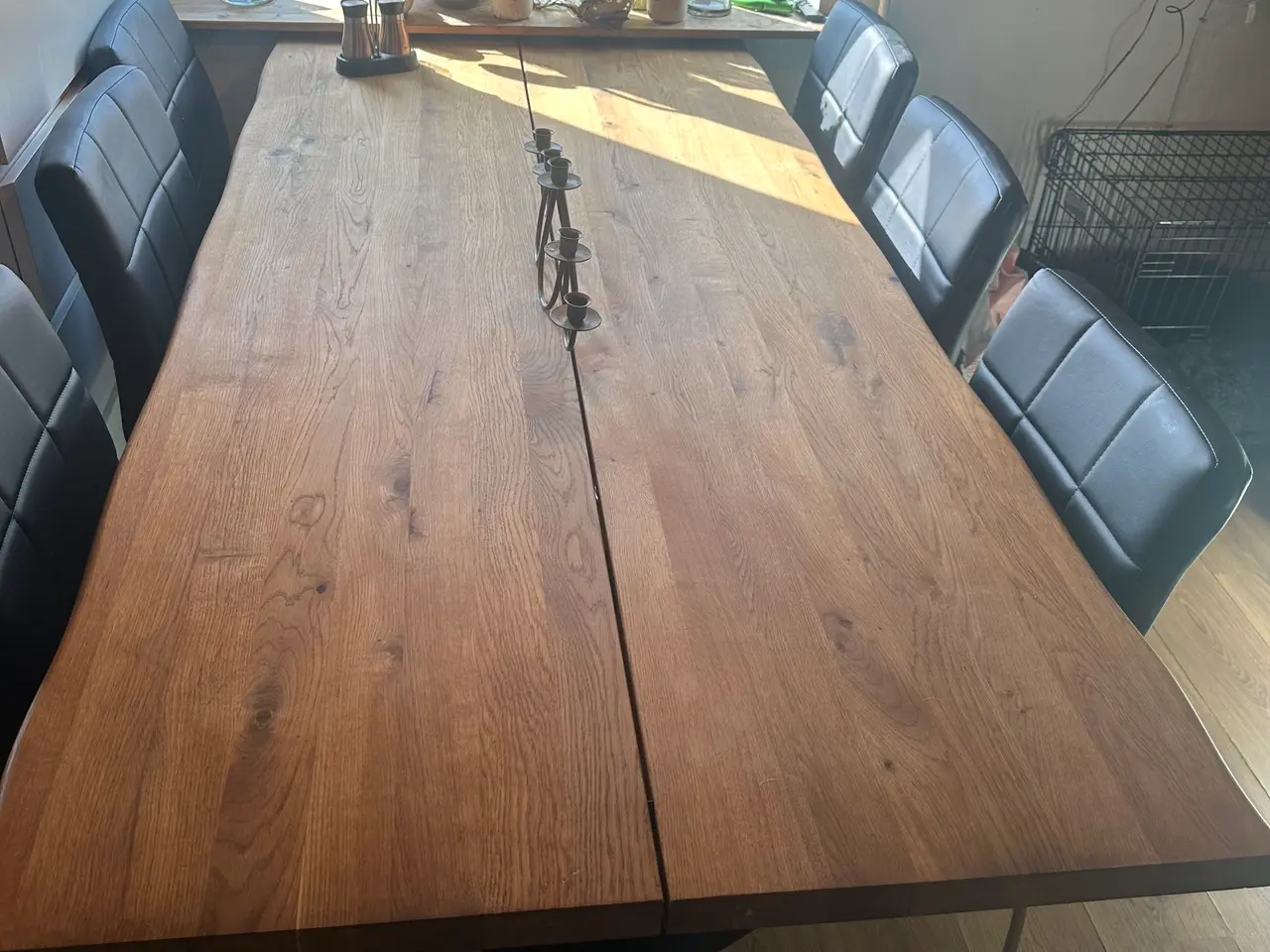 Billede 1 - Plankebord Egetræ + stole