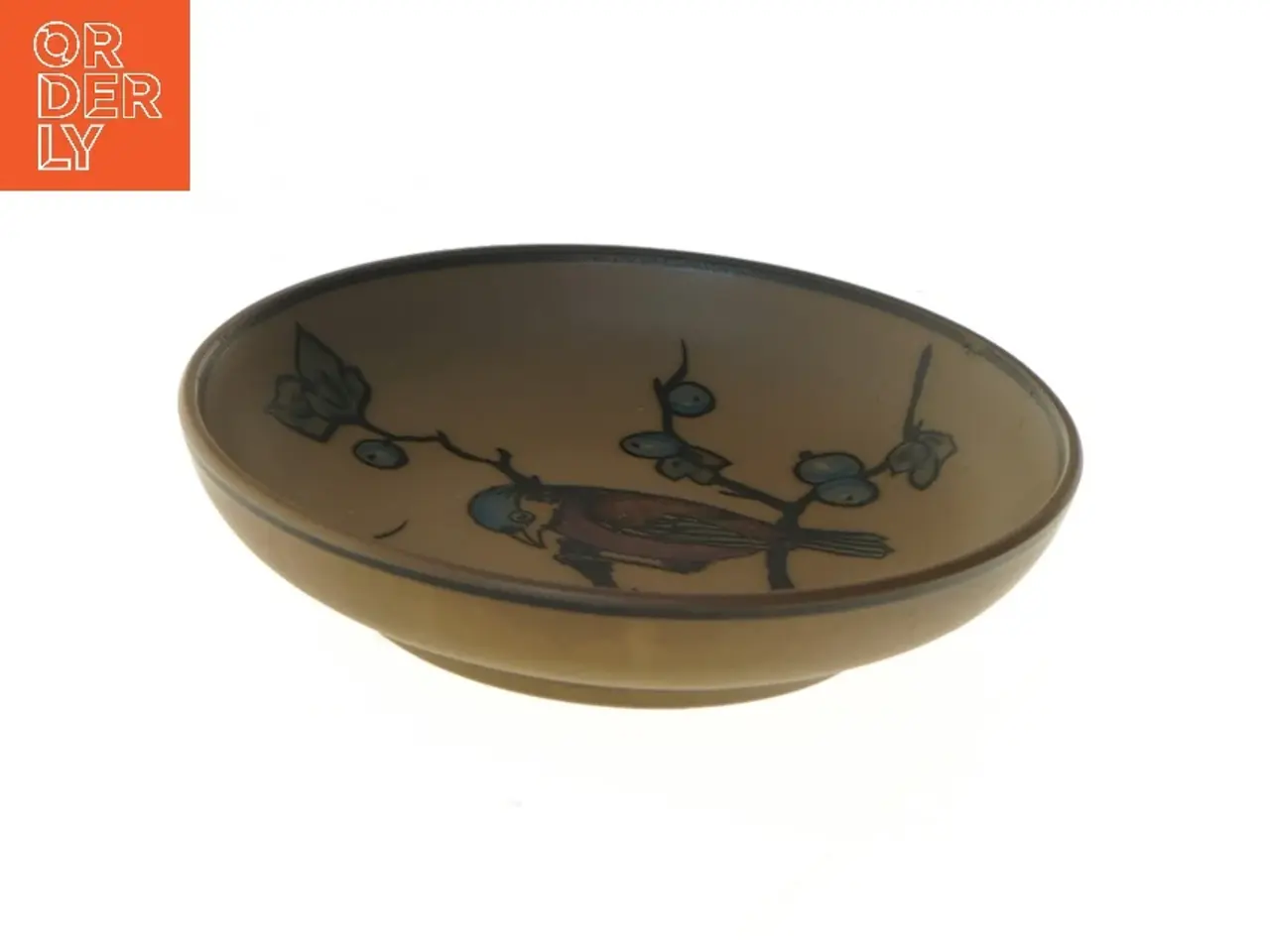 Billede 3 - Keramikskål med fuglemotiv (str. Ø 12 cm)
