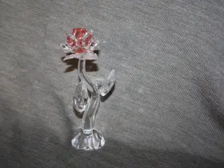 Crystal / glas blomst i original æske højde 14 cm