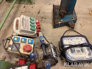 Lot Eltavler og arbejdslamper