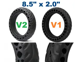 NY! V2 8.5” x 2.0” Punkterfri Dæk til El-løbehjul