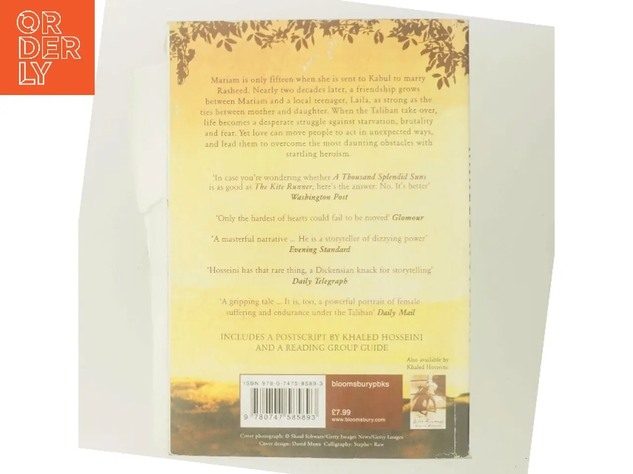 Billede 3 - A thousand splendid suns af Khaled Hosseini (Bog)